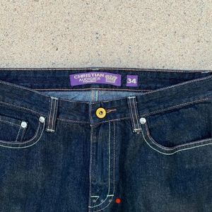 SOLD-Christian Audigier embroidered denim-SOLD
